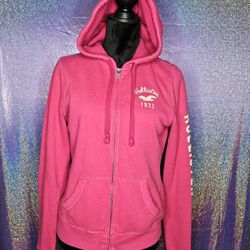 Y2k Hollister Hot Pink Zip Up Hoodie 