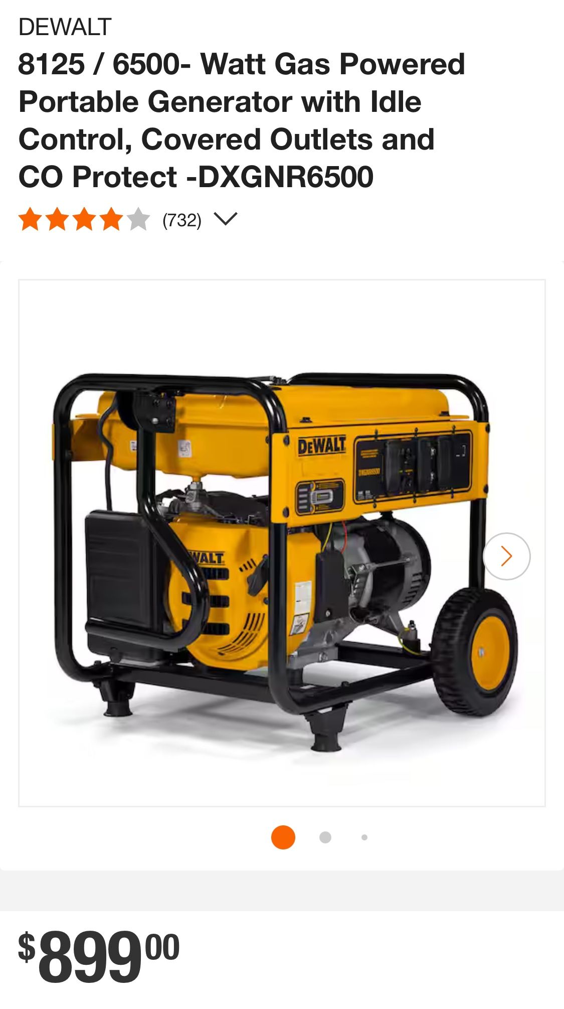 New DEWALT 8125 / 6500- Generator