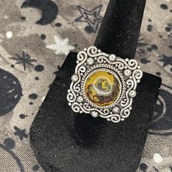 Bold Serpentine .925 Silver  Cocktail Ring