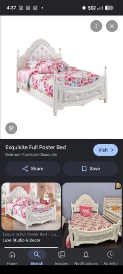 Princess bed frame - Full size w/ box spring
