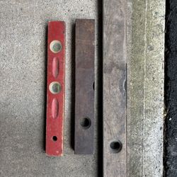 (3) Vintage Wood And Brass Levels