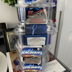 29 Brand New ACDelco D Batteries, Maximum Power Super Alkaline Battery, Recloseable Packaging-3 Unopened Packs Of 8, 1  Pack Of 5 