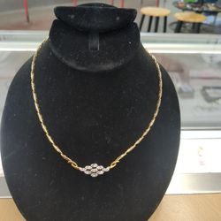 14k Solid Gold Diamond On It 20 Grams 18 Long Layaway Available 10% Down If You Interested Please Ask Maribel Thank You 