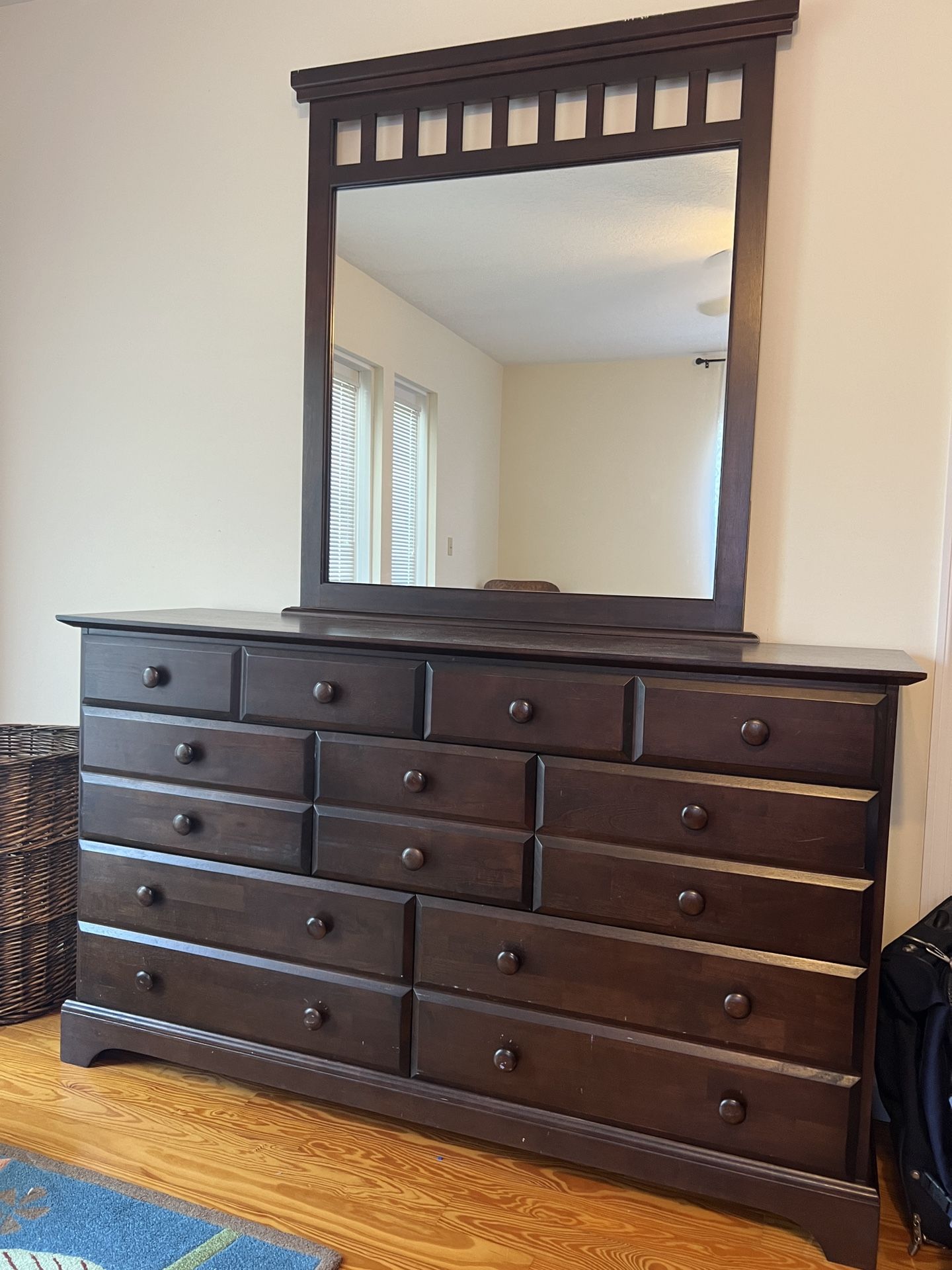 Bedroom Set, Dresser With Mirror, Armoire And 2 Nightstands for Sale in