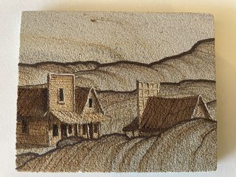 Original Oil Painting On Goldstone By Jack Cliff