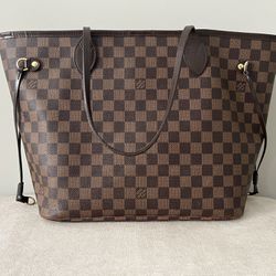 Neverfull MM Damier Ebene 100% Authentic **COMES WITH MATCHING WALLET**