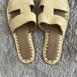 Yellow Woven Sandals