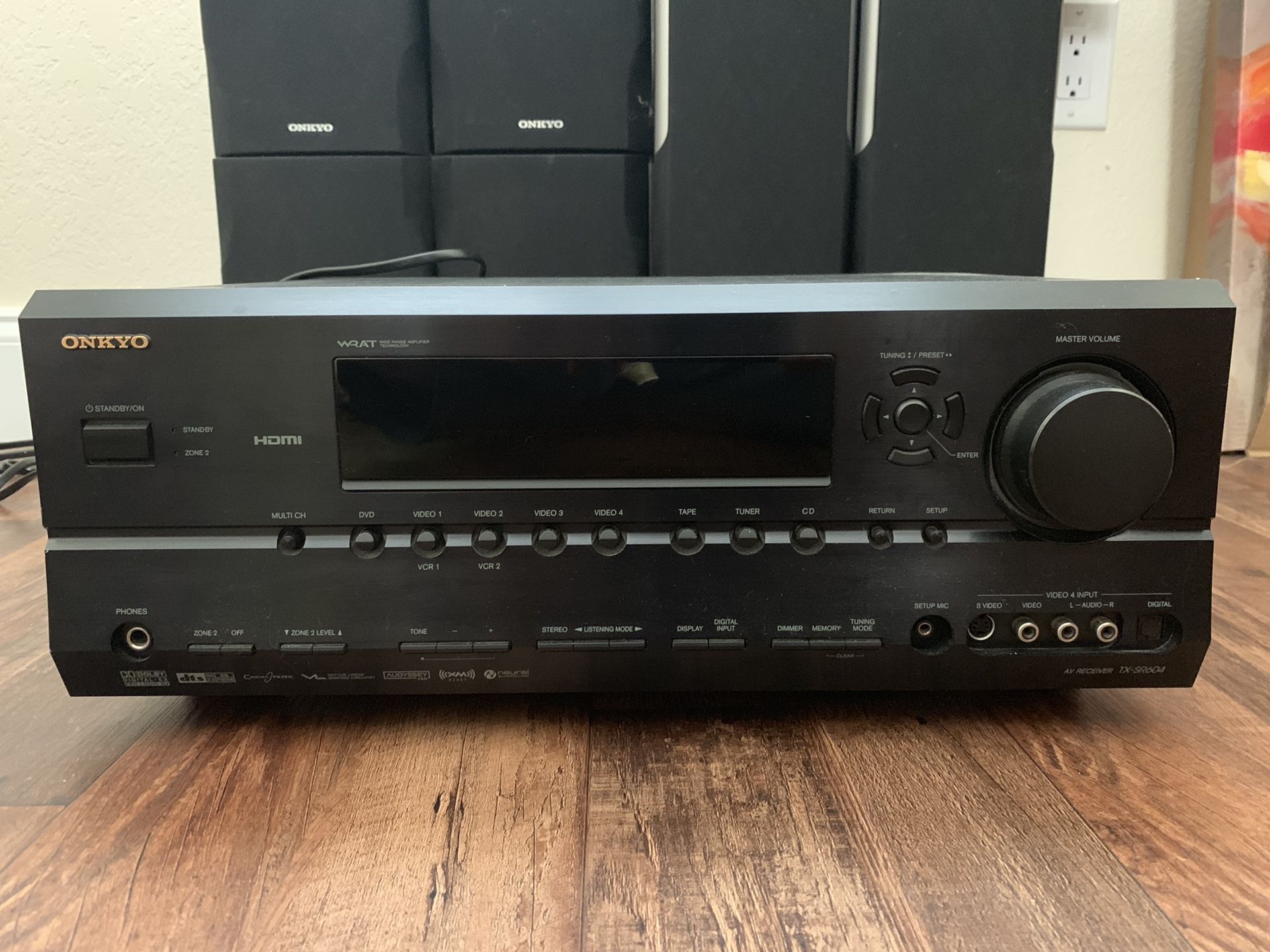 Onkyo Receiver with 7 speakers