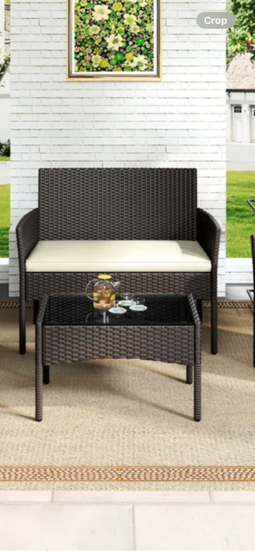 Outside rattan Patio Set New In Box