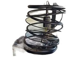 Modern Black Spiral Pendant Light - Metal Coil Hanging Light