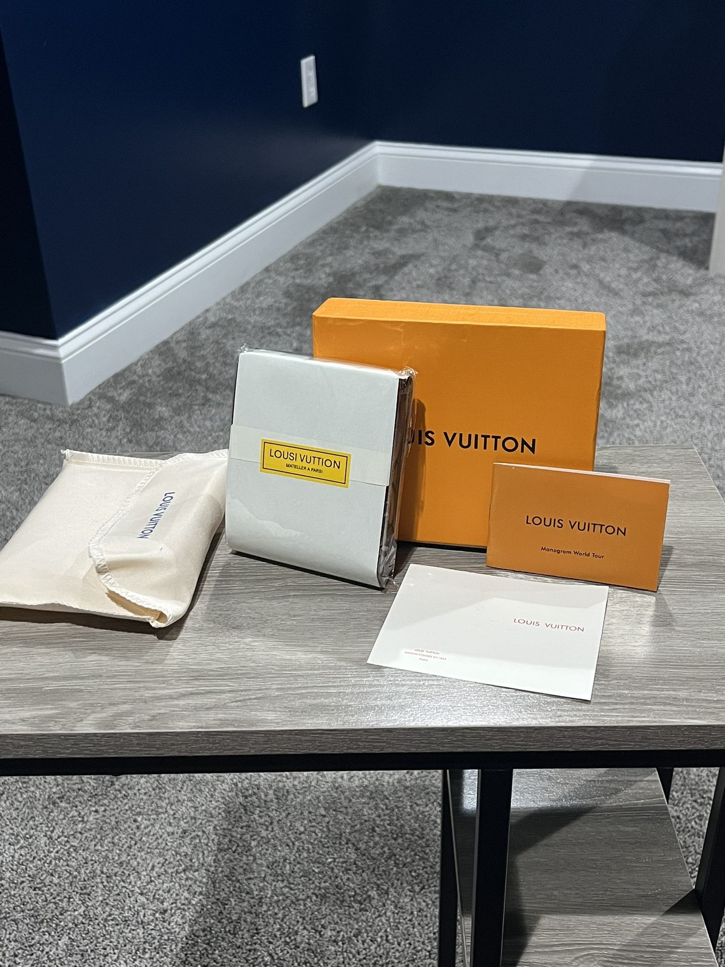 Louis Vuitton Brown Monogram Wallet With Box, Dust Bag & Tags