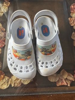 Tom and Jerry Kids White Clog Sandals Slip-On Lightweight Graphic EU 28