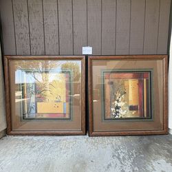 Willow Prints, Red & Gold, Large