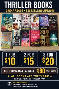 Thriller Book Bundle – Freida McFadden, Lisa Jewell, Ruth Ware & More | Mix & Match Deals