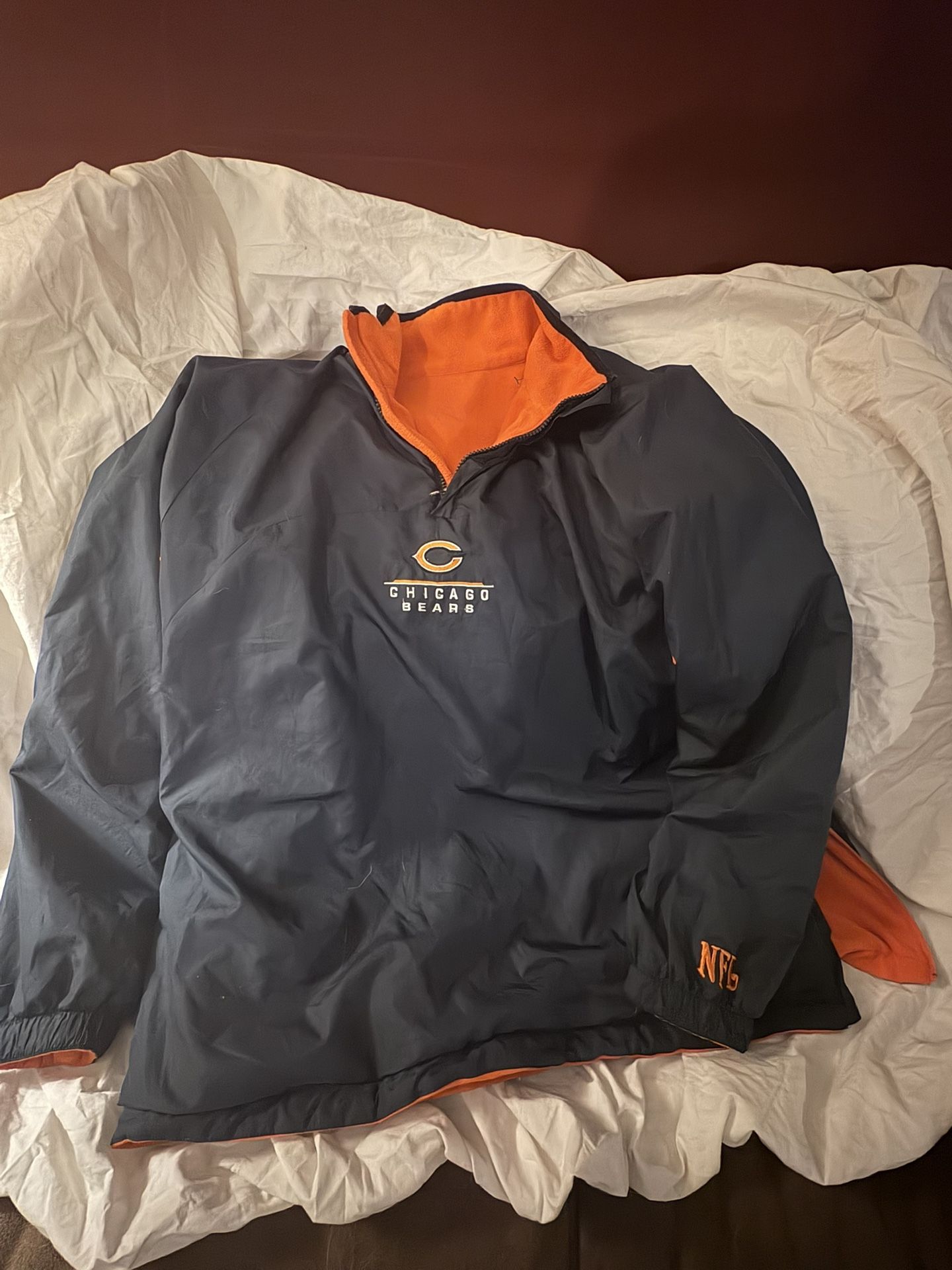 NFL Chicago Bears reversible quarter-zip jacket