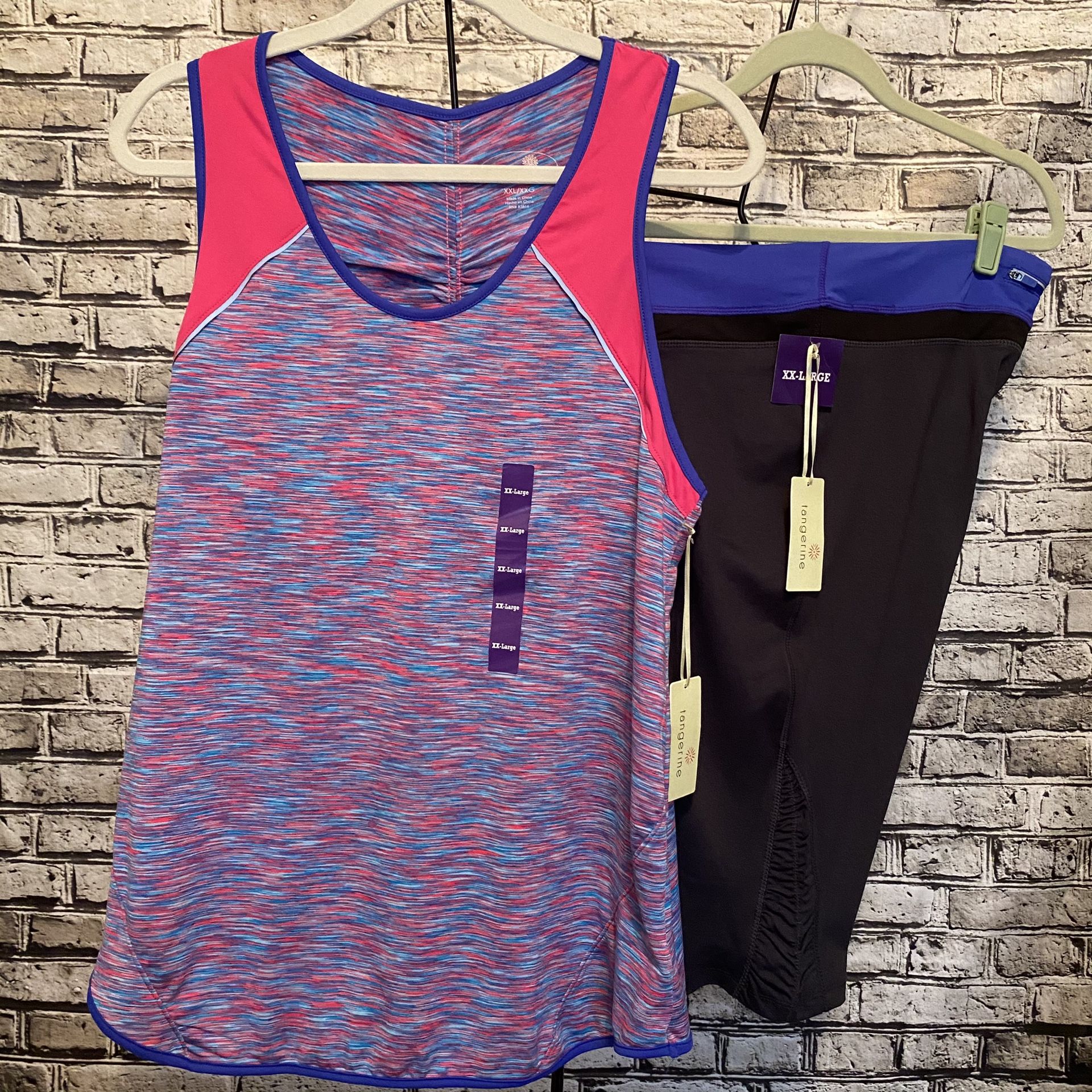 NWT Tangerine 2pc. Tank & Capri Set