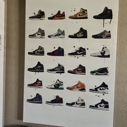 Jordan Shoe Canvas Wall Art