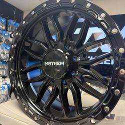 Set of 4 Mayhem 8310 Vector 20x9 8x170 +18mm Gloss Black Wheel Rim 20" Inch