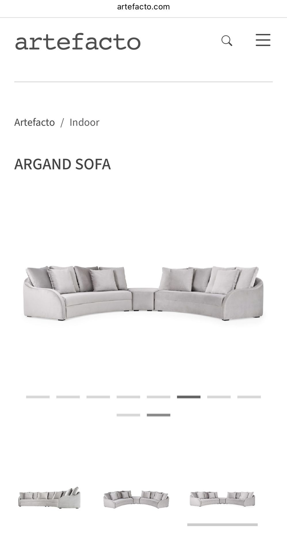 ARTEFACTO ARGAND Sectional + Matching Leather Ottoman – Miramar, FL