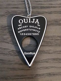 🖤 New Gothic Ouija Planchette Pendant Necklace Spooky Witchy 30 Inch Chain