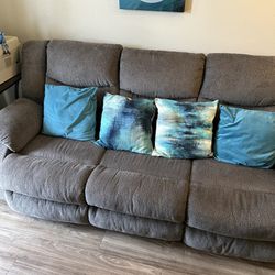 Gray recliner Sofa - 