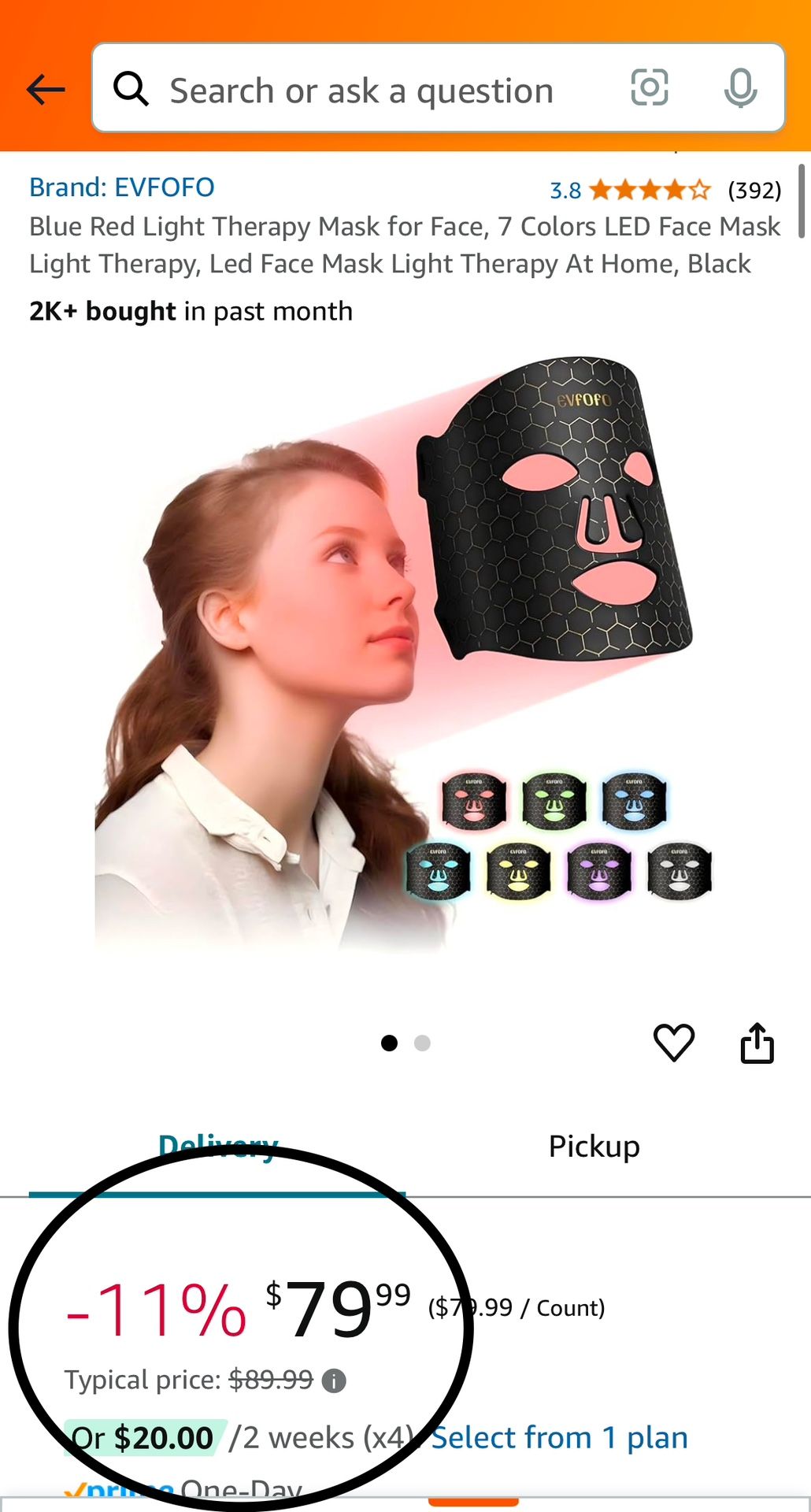 Beautification Red Light Therapy Face Mask