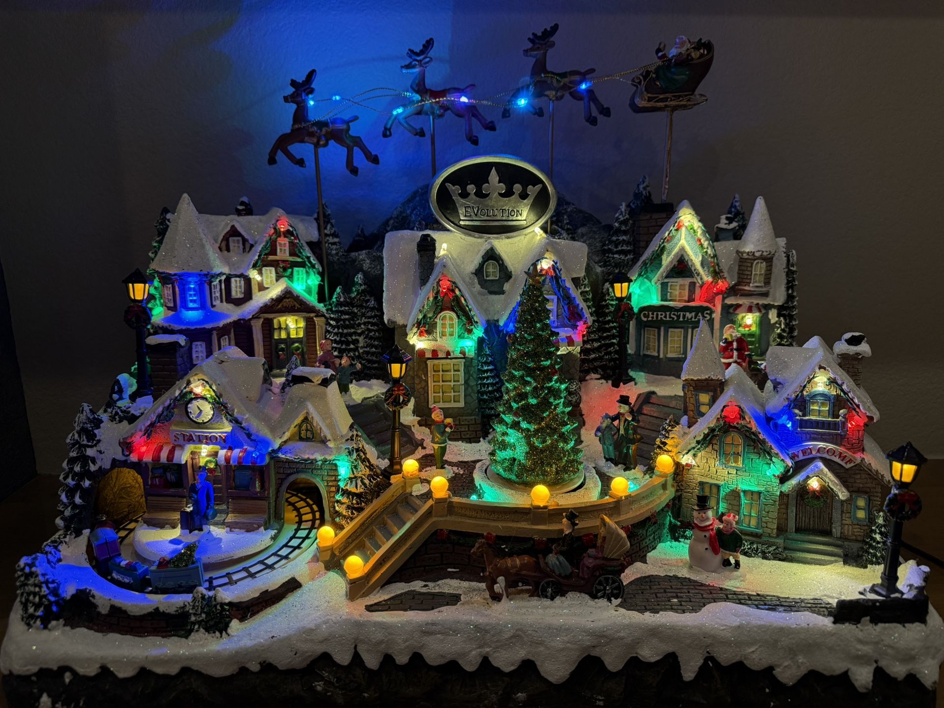 Christmas Village LED lights and music