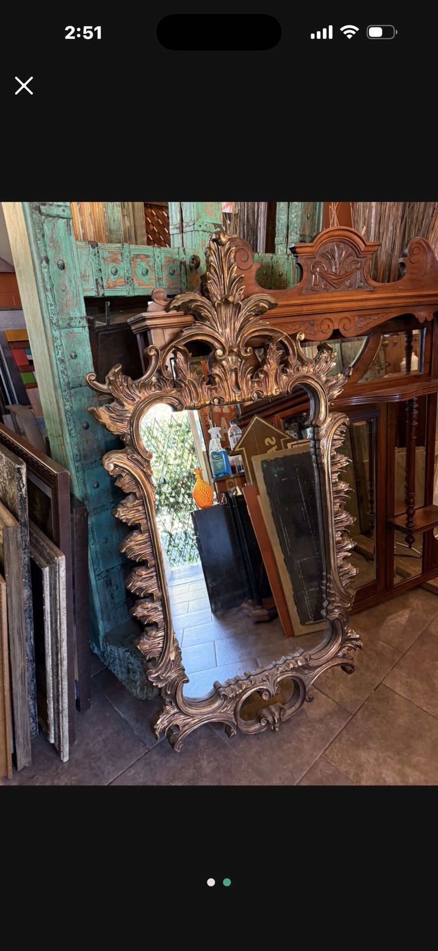Antique Gold Mirror 52 X 27