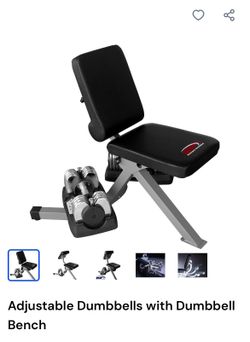 Adjustable Dumbbells with Dumbbell Bench