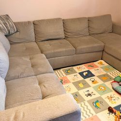 Sectional Sofa with Pullout And Storage