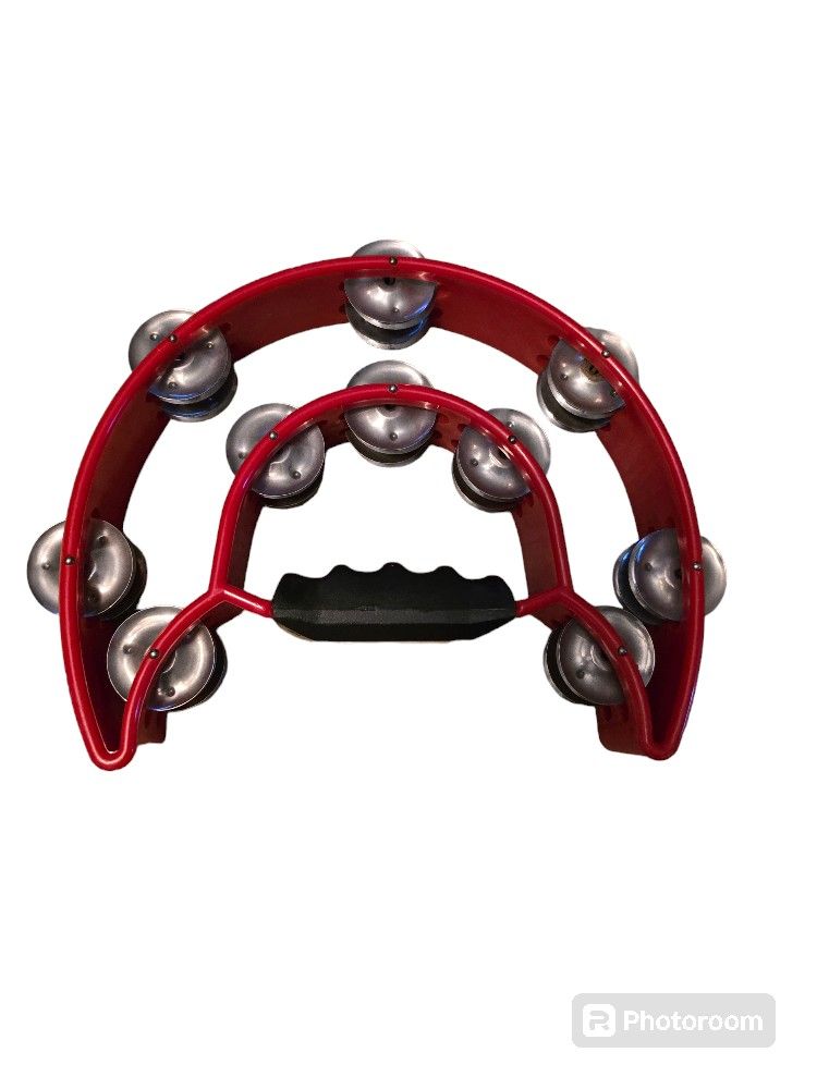 Red Half Moon Tambourine