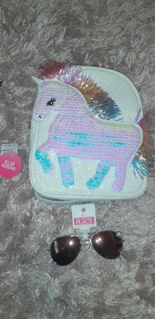 Girls Unicorn Mermaid purse, Mini Backpacks & sunglasses available *Brand New w/Tags*