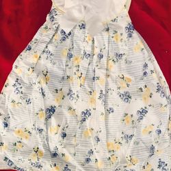 Janie And Jack Blue & yellow Floral Infant Dress