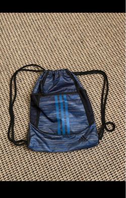 Unisex Blue Adidas Drawstring Sackpack Bag