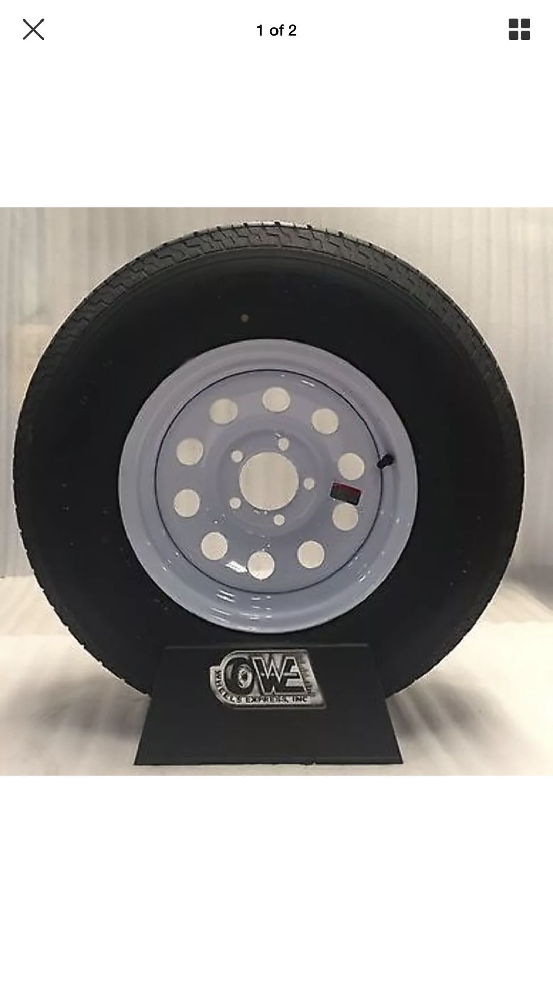 14" BOAT TRAILER UTILITY WHITE MOD WHEEL TIRE ST215/75R14 RADIAL