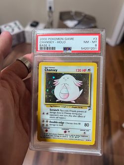 PSA 8 Chansey Holo Base Set 2 Pokemon Card