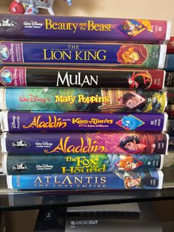 Walt Disney VHS Lot of 8 Classic Films