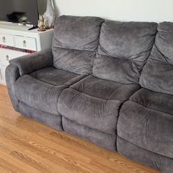Grey lazy boy sofa living room