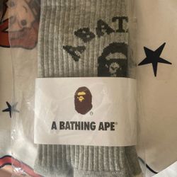 Grey Bape Socks 
