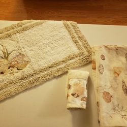 3 Pieces Seashell Bath Set