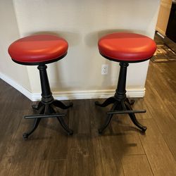 Two Beautiful Stools Metal Base $180 For Both 