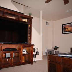 Rustic Entertainment Center, Coffee Table, & End Table