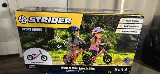 Strider Sport 12" Balance Bike Pink