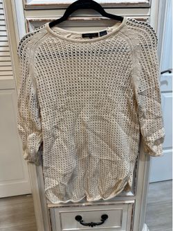 Jeanne Pierre Crochet Knit Women Sweater