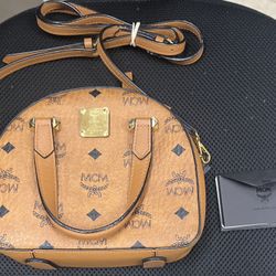 MCM Mini Round Top Crossbody Purse