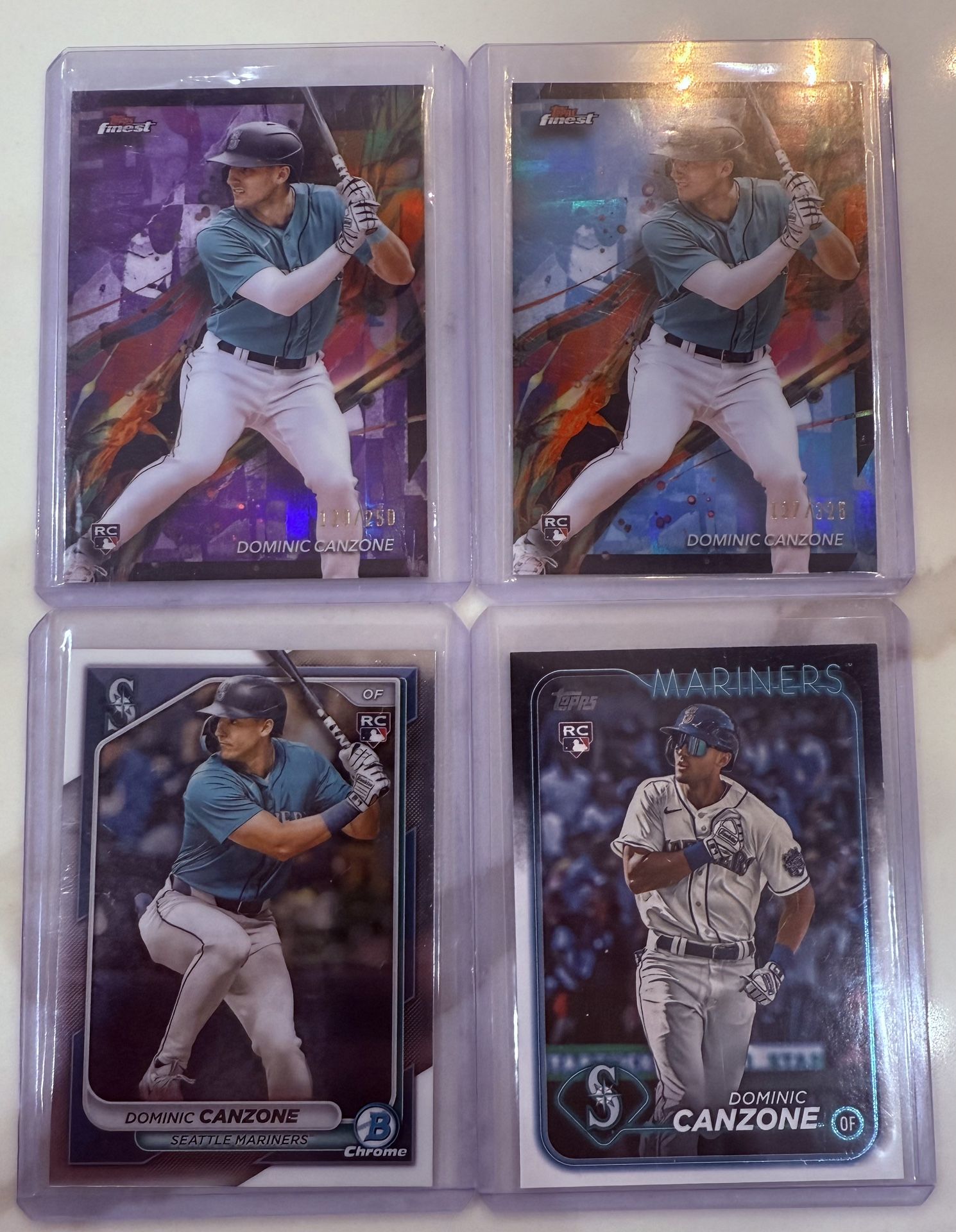 Lots of (4) Topps 2024 RC Rookie Cards Dominic Canzone Purple /250 /325Parallels