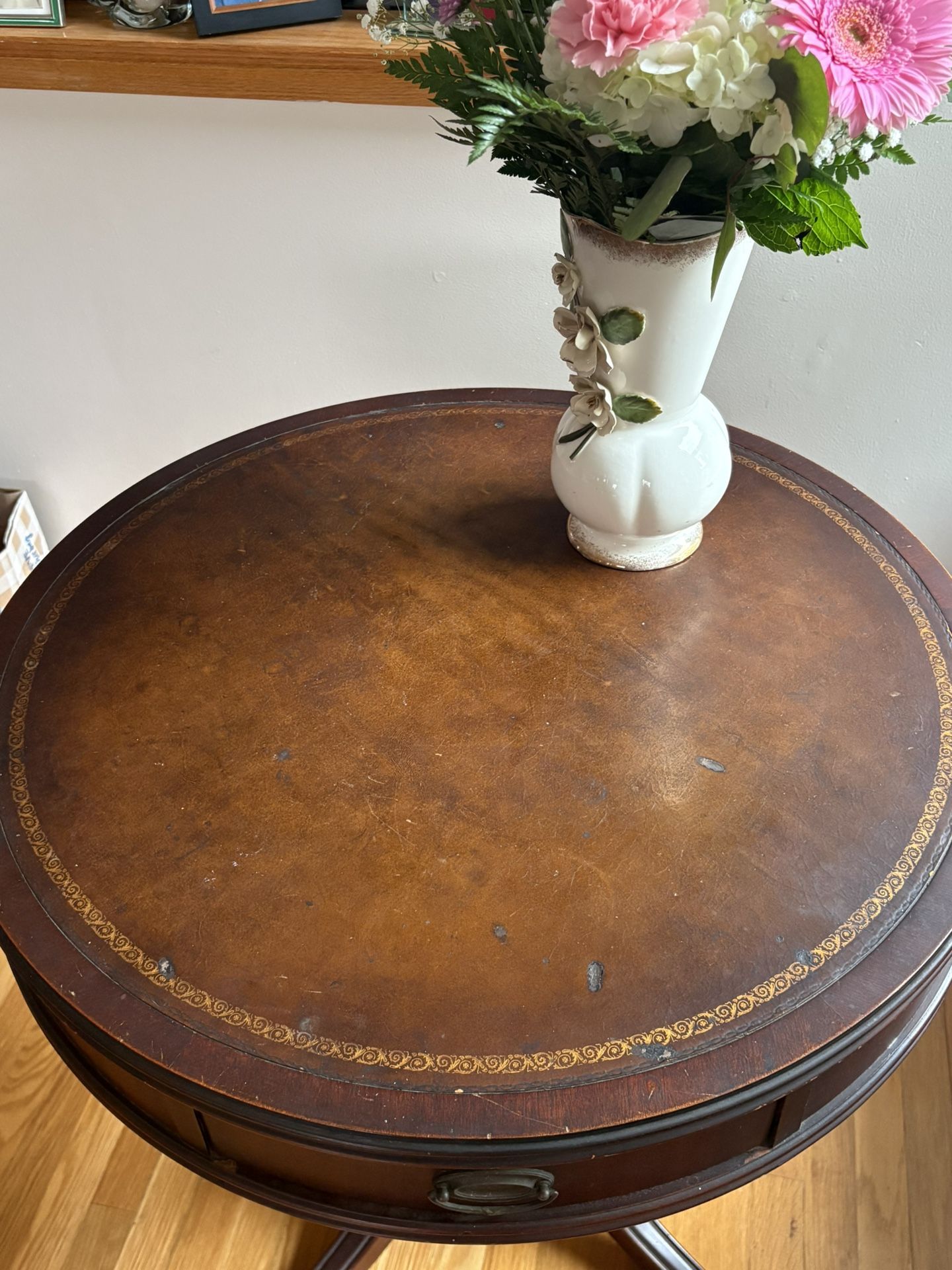 Antique tables and sewing machine 1940 era