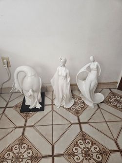 3 large made in italy figurines