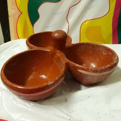 Mexican clay pots / Salsa Holder 