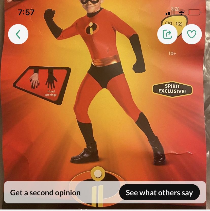 Dash Costume For Boy Size 10/11